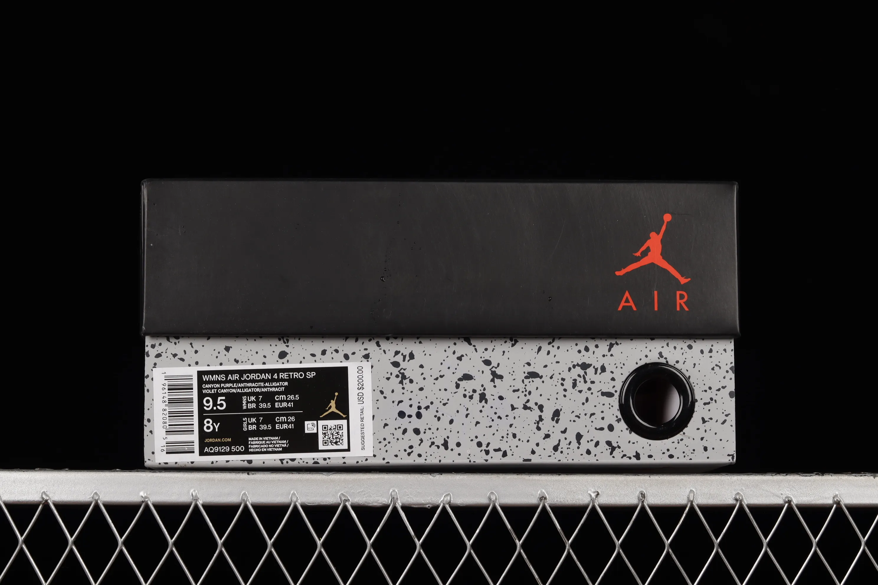 All categories Air Jordan Jordan series basketball shoes Air Jordan 4 Air Jordan 4 Retro "Canyon Purple" AJ4 Joe 4 purple suede basketball shoes AQ9129-500